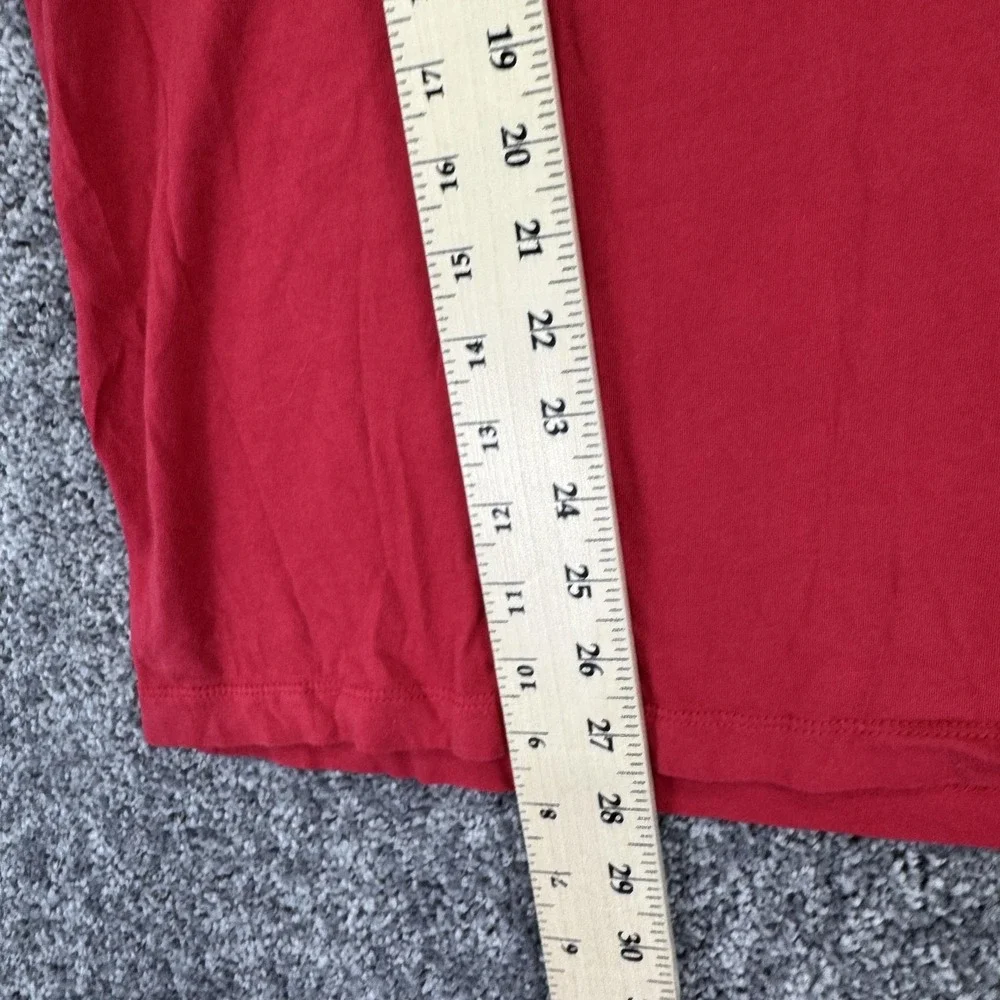 True Religion Shirt Mens Medium Red Buddha Guitar Graphic Tee Tagless Casual